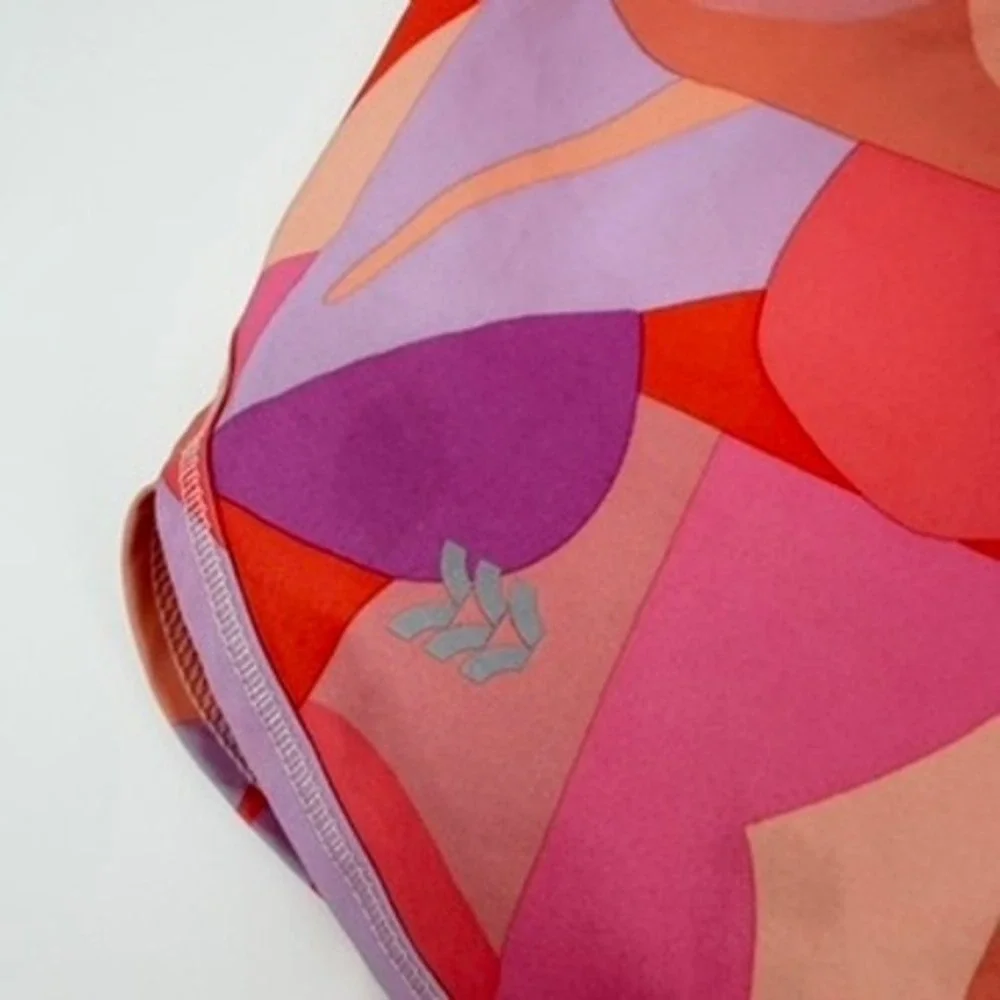 All in Motion Girls Pink Geometric Running Shorts Size L 10/12 Activewear